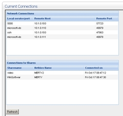 current connection screenshot